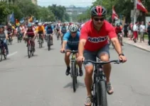 passeio ciclístico no Dia do Trabalhador